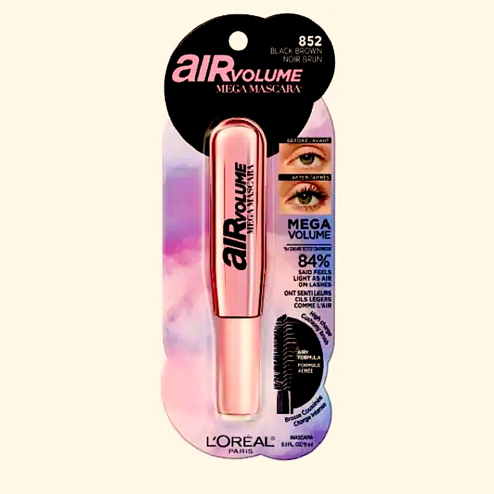 NEW L'Oreal Air Volume Black Waterproof Mega Mascara 852 Black Brown